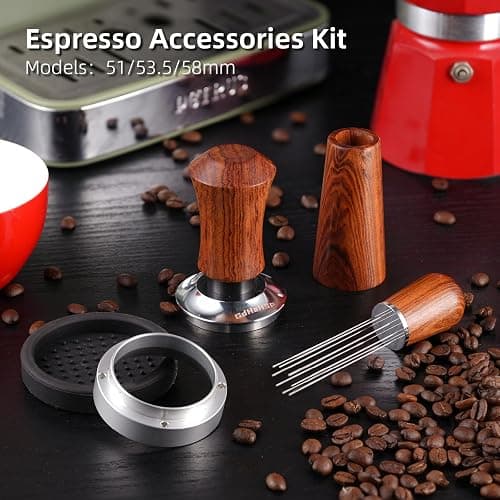 GdHaHSP 51mm Espresso Accessories Kit,Spring Loaded Calibrated Espresso Tamper,Wdt Tool Espresso and Dosing Funnel Set,Coffee Tamper Espresso Machine Accessories For 51 mm Portafilter Barista Tools thumbnail 2