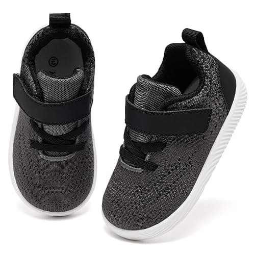 MORENDL Toddler Sneakers Baby Boys & Girls Barefoot Shoes Lightweight Breathable Walking Running Tennis Athletic Sport Shoes thumbnail 3
