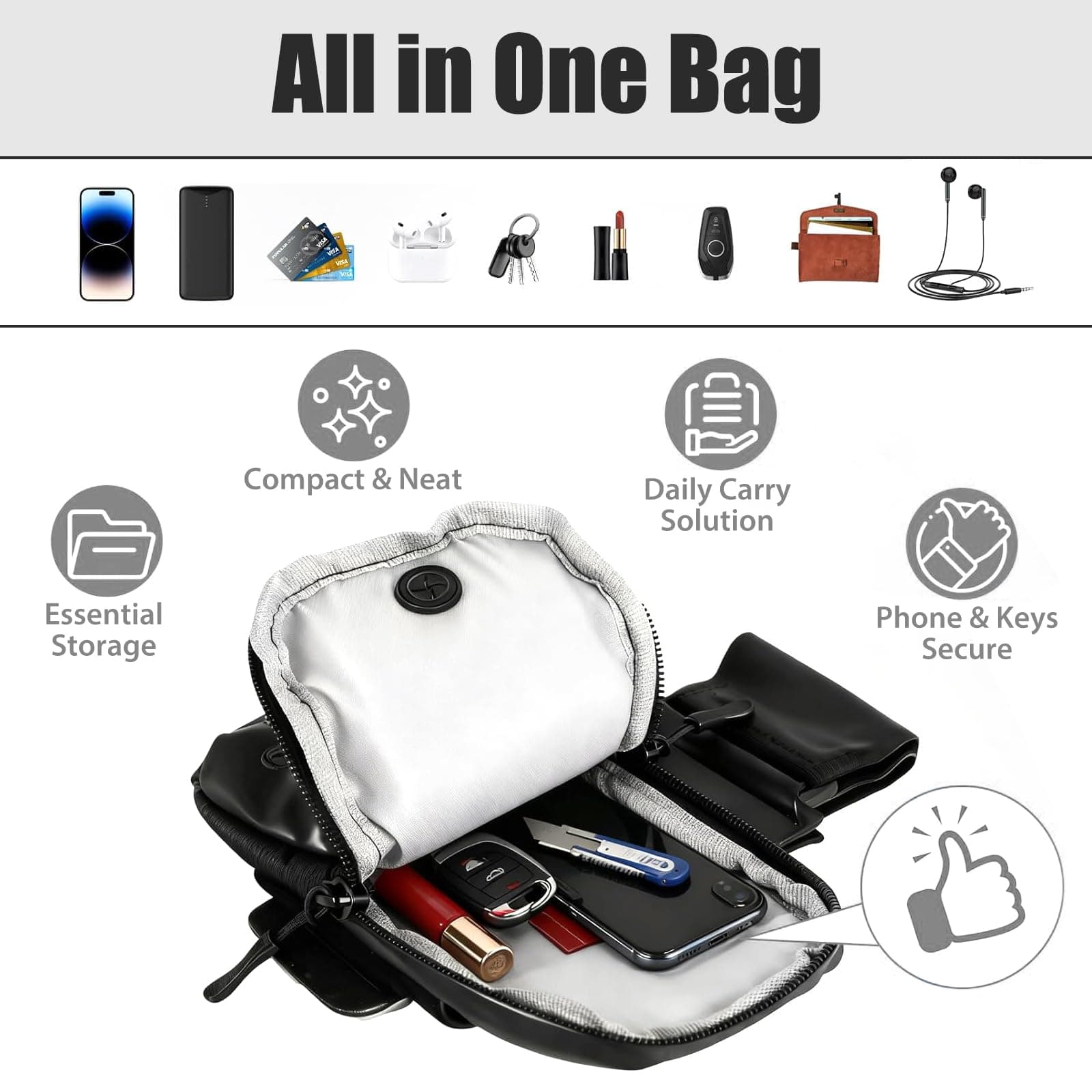 Waterproof Front Frame Storage Bag for Electric Dirt Bikes – Tool & Battery Pouch with Reflective Design, Wear-Resistant, Compatible with Surron Light Bee X/S, Talaria MX3 MX4 MX5, Segway X160 (Black) thumbnail 6