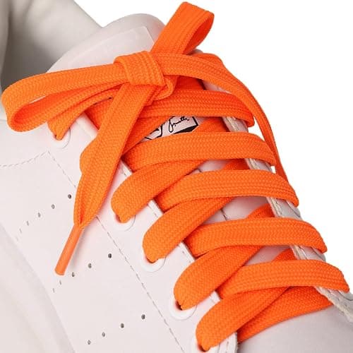 Olukssck 2 Pairs Flat Shoe Laces for Sneakers, 5/16'' Athletic Shoelaces thumbnail 2