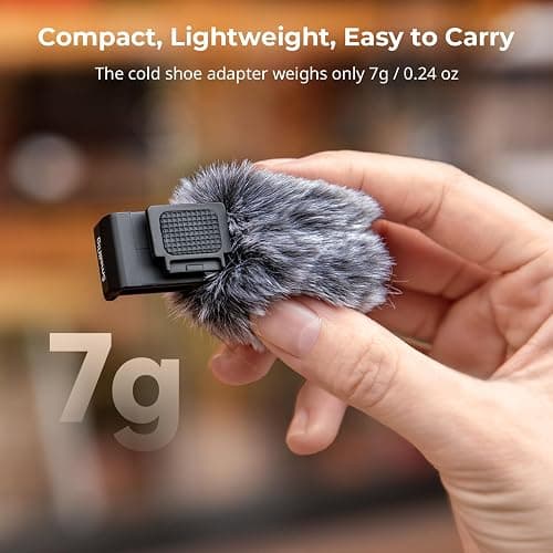 SmallRig Cold Shoe Adapter with Wind Muff Windshield for Sony ZV-1F / ZV-E10 / ZV-1 / ZV-E1 / ZV-1 II, Wind Furry for Light Microphone Attachment - 3526 thumbnail 6