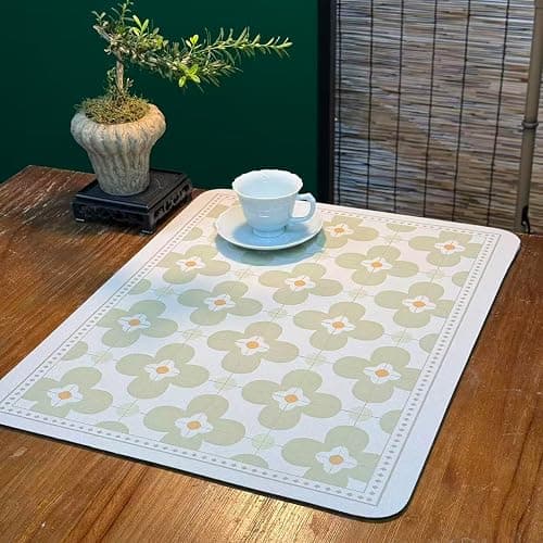 Drying Mat for Kitchen Countertops, Non-slip Rubber Backed Ultra Absorbent Ultra Absorbent Hide Stain Fit Cabinets Shelf Dish Rack Coffee Machine thumbnail 2