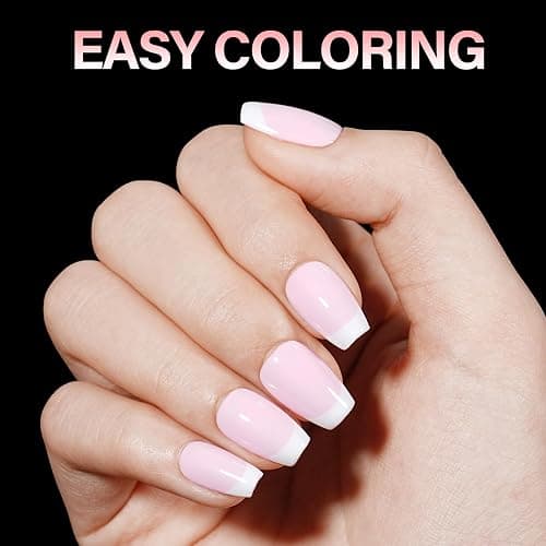 AILLSA Short Coffin Nail Tips Clear Gelly Nails Tip Half Matte Full Cover Tips Acrylic Pre-Filed Press on Fake Nail Tips for Nail Extension Home DIY Manicure 216PCS 12Sizes thumbnail 5