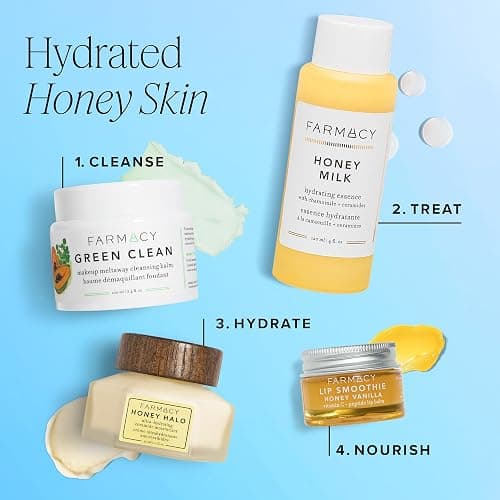 Farmacy Ceramide Face Moisturizer - Honey Halo Hydrating Facial Moisturizer for Dry Skin - Plumps, Soothes + Restores Skin with Potent Ceramides + Buckwheat Honey for a Dewy, Healthy Glow (50ml) thumbnail 10