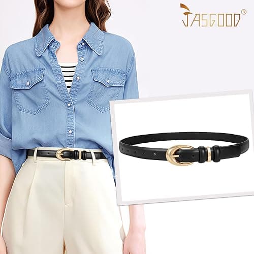 JASGOOD 3 Pack Women Leather Belt - 💗 thumbnail 2