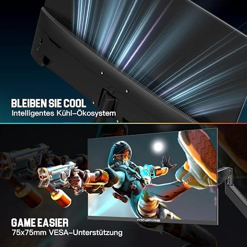 Minifire Gaming Monitor 24.5 Zoll, 300Hz, 1Ms, FHD, FreeSync, IPS-Panel, HDR Ready,sRGB 120%, Eye-Care, HDMI 2.0 & DisplayPort 1.4, VESA 75x75 -Schwarz(MFG25X1 PRO) thumbnail 11