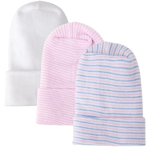 DRESHOW BQUBO Newborn Hospital Hat Infant Baby Hat Cap with Big Bow Soft Cute Knot Nursery Beanie - Image 1