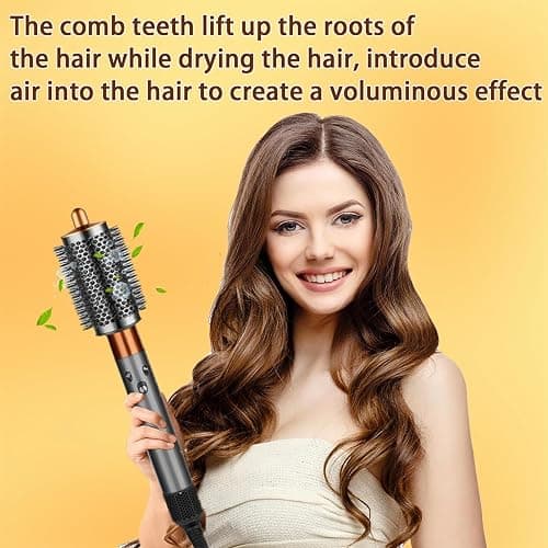 Large Round Volumizing Brush for Dyson Airwrap Attachments Bigger Round Brush Attachment for Dyson Air Wrap Styler, Fluff up and Volumize for Styling (Gold) thumbnail 4