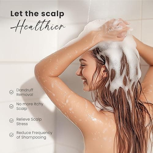 AIMIKE Scalp Massager - Silicone Shampoo Brush for Hair, Dandruff Removal & Hair Growth Stimulator - Exfoliator for Dry & Wet Scalp thumbnail 4