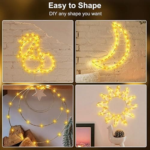 DBFAIRY 2 Pack Fairy Lights Battery Operated with Remote Control, 10M 100 LED Twinkle Lights Waterproof Silver Wire String Lights 8 Modes Dimmable for Bedroom Party Decoration (Warm White) thumbnail 2
