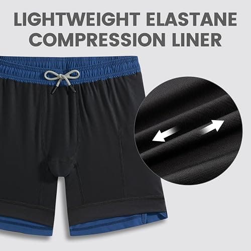 maamgic Gym Shorts for Men 7 inch Inseam with Liner Stretch 2 in 1 Workout Shorts Men Quick Dry Athletic Running Shorts thumbnail 4