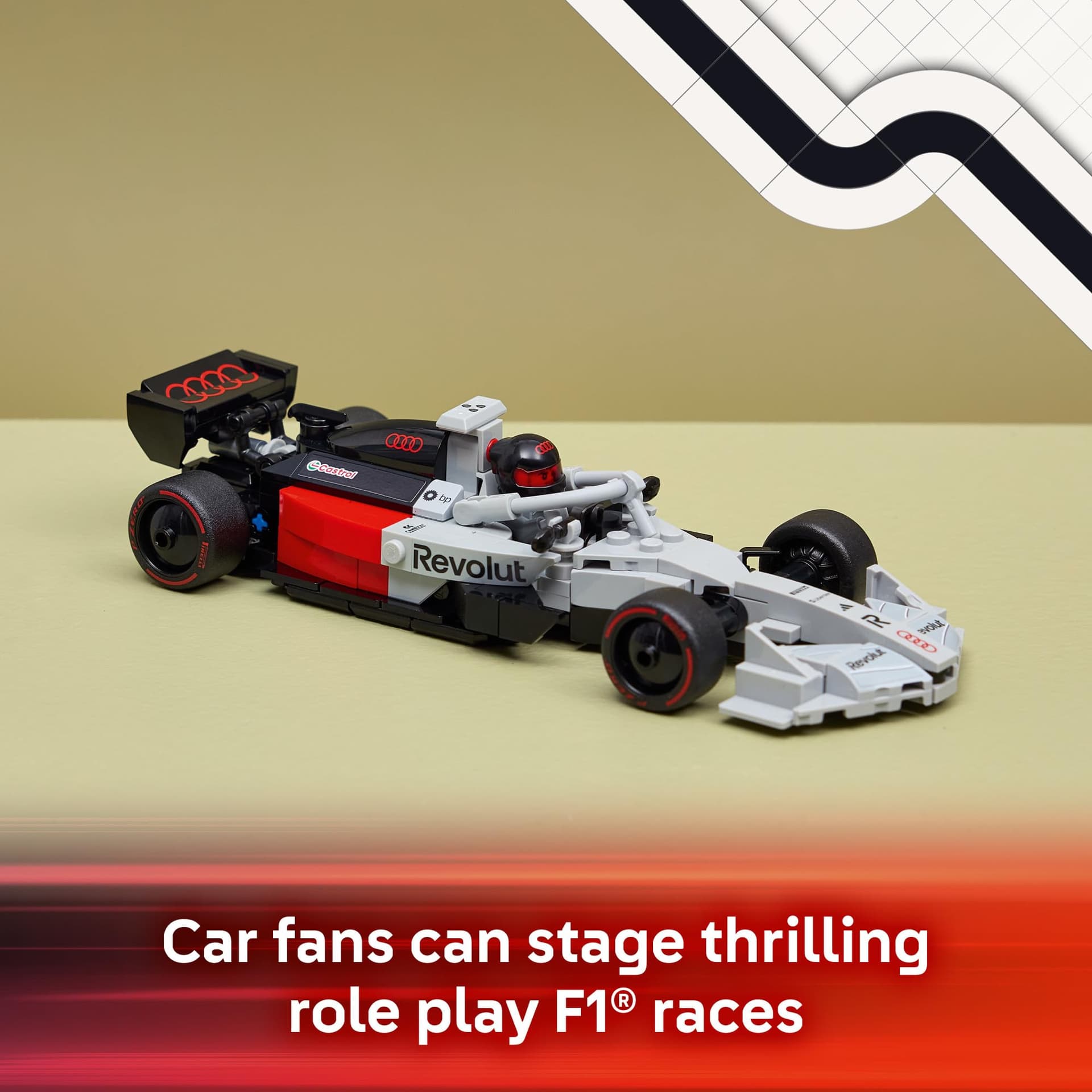 LEGO Speed Champions Carro de Corrida Audi Revolut F1® Team R26 77259 thumbnail 3