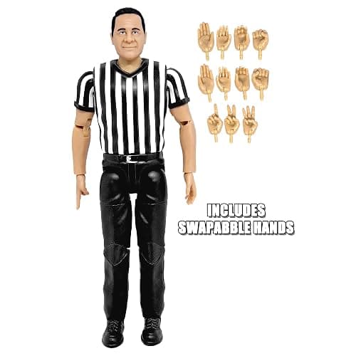 Figures Toy Company Ultimate Three Counting & Talking Wrestling Referee Action Figure with Deluxe Articulation for Wrestling Action Figures thumbnail 3