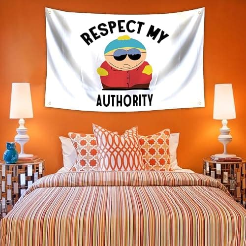 3x5 Feet Respect My Authority Flag Banner for Home Fraternities Man Cave Room Decor thumbnail 4