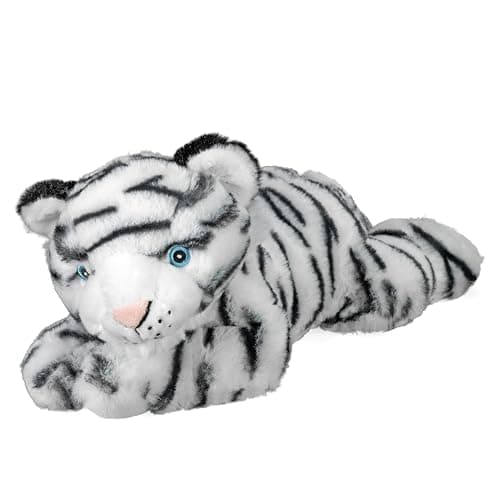 Wild Republic EcoKins White Tiger Stuffed Animal 12 inch, Eco Friendly Gifts for Kids, Plush Toy, Handcrafted Using 16 Recycled Plastic Water Bottles - Image 1