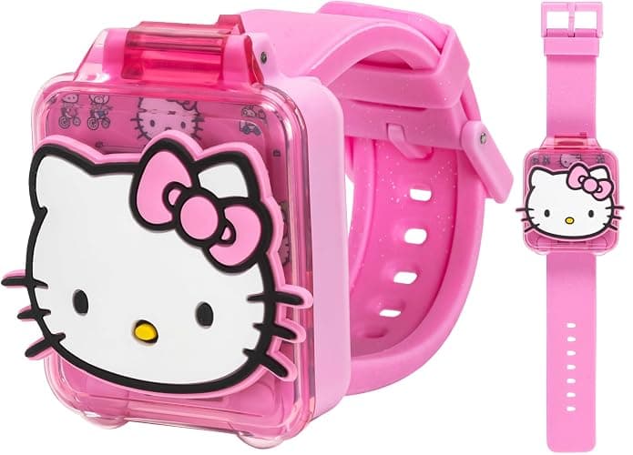 Hello Kitty Kids Educational Watch with Interactive Learning Games, 10 Digital Faces, Alarm, Stopwatch, Timer & Time Teacher, Fun Touchscreen Smart Watch for Girls Ages 6+ Fits Wrists 5.5"-8" - Image 1
