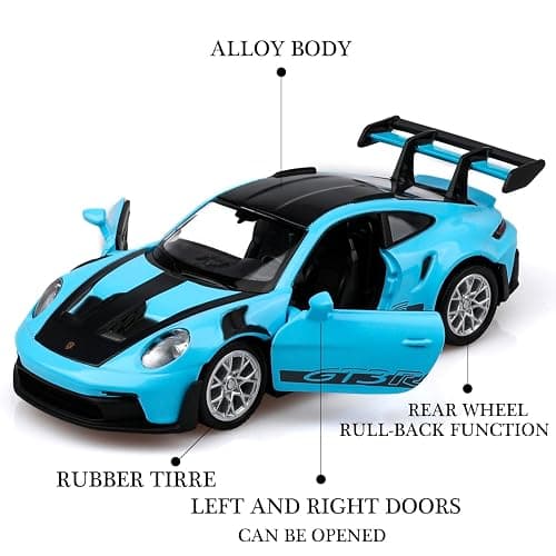 TOKAXI 1/36 Scale Porsche 911 GT3 RS Diecast Car Models,Pull Back Vehicles Porsche 911 GT3 RS Toy Car,Cars Gifts for Boys Girls thumbnail 4