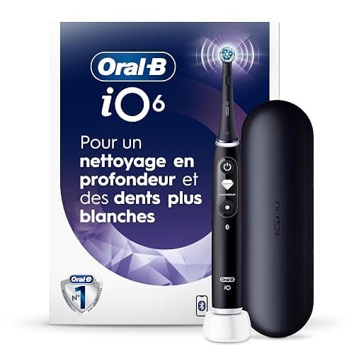 Oral-B iO6 Electric Toothbrush, for a Deep Clean and Whiter Teeth, Black, iO Series 6 with 1 Toothbrush, 1 Brush Head, and 1 Travel Case thumbnail 2