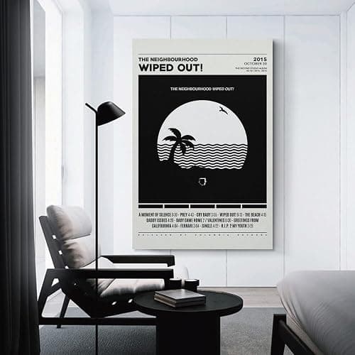 ZANLIART The Neighborhood Wiped Out Album Cover Canvas Print Music Poster for Room Aesthetic Unframe-style20x30inch(50x75cm) thumbnail 3