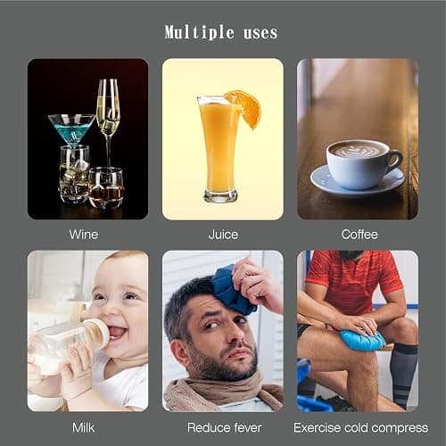 16Pcs Stainless Steel Metal Ice Cubes Reusable - Metal Stones Ice Cube for Drinks, High Cooling Technology, for Beverage, Fathers Day Dad Gifts for Men Husband, Pack of 16X thumbnail 5