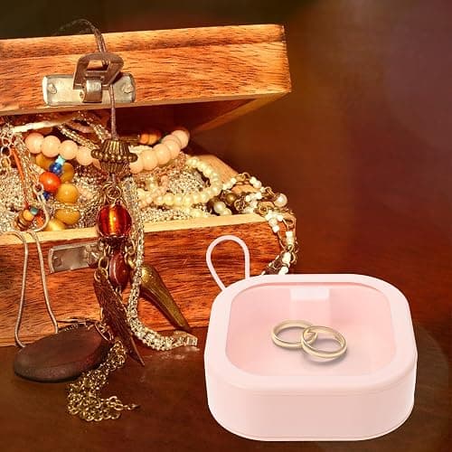 DEEPCRAFF Portable Jewelry Box for Earring Storage and Hair Clip Organization, Pink Abs and Tpe Material, Compact and Portable Jewelry Case for Travel and Daily Use thumbnail 5