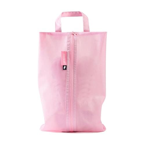 pack all Shoe Bag for Travel, Water-Resistant Shoe Pouch for Gym, Odor-Resistant Soccer Cleats Bag for Sport (Pink, 1-Pack) - Image 1