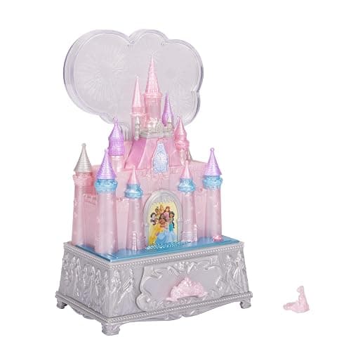 Disney Princess Jewelry Box for Girls Princess Castle Keepsake Jewelry Box with Music & Firework-Like Light Show, Plays Song “A Dream Is a Wish Your Heart Makes” thumbnail 10