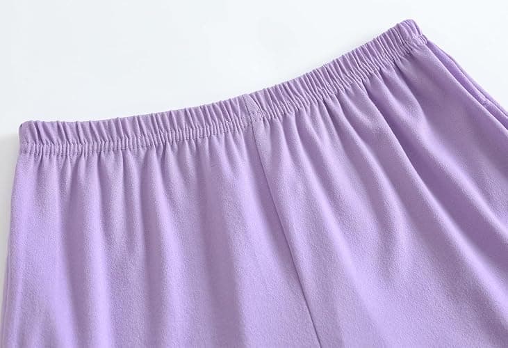 Vopmocld Unisex Kids Button Down Pajama Sets Short Sleeve & Shorts Solid Color Teens Outfit with Pockets Lounge Sets thumbnail 6