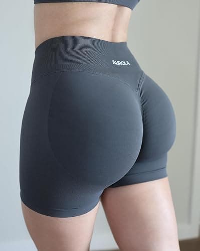 AUROLA Influence Workout Shorts for Women,2.5 3.5 4.5 5.5 6.5 No Roll Up Squat Proof Scrunch Seamless Compression Gym Short thumbnail 6