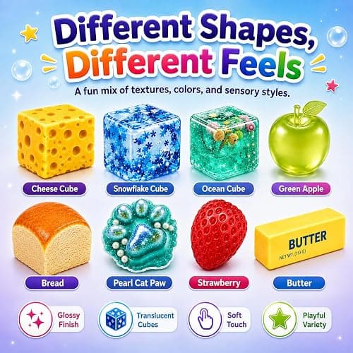ATDRU 8 PCS Squishy Fun Box, Creative Squishy Box Set, Slow Rising Food & Stress Cube Toys, Soft Fidget Relief Desk Decor Birthday Party Gifts for Adults thumbnail 8