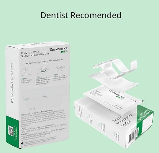 Opalescence Teeth Whitening Strips (12 Treatments) Hydrogen Peroxide Formula 10% – Enamel Safe – Comfortable Slip Free - Teeth Bleaching - Sensitivity Free - Plus Toothbrush 6050-1T thumbnail 6