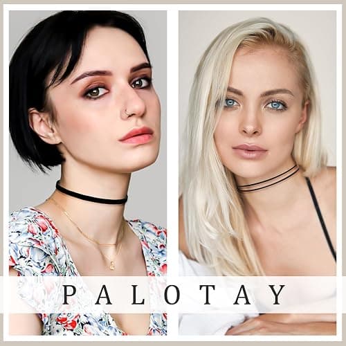 Palotay Black Choker Necklace Set Velvet Lace Choker Daisy Gothic Punk Classic Choker thumbnail 3