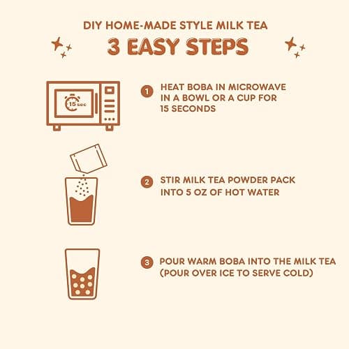 Hello Kitty Instant Boba Milk Tea Variety Kit, Brown Sugar, Taro, Match Flavor, with Taiwan Tapioca Pearls, Paper Straws Included (12 Servings) thumbnail 7