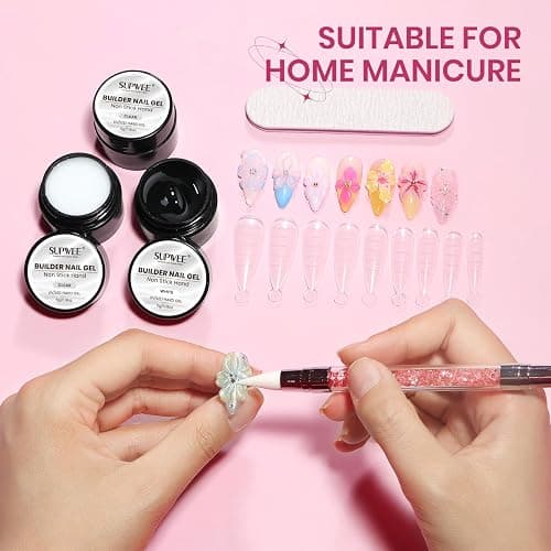 SUPWEE 3D Sculpting Gel for Nail Art, Clear White Non Stick Hand Hard Gel | Modeling Gel for Nails Home Manicure, Nail Salon, Nail Charms, Extension, Carving, Molding, Solid Builder Gel thumbnail 5