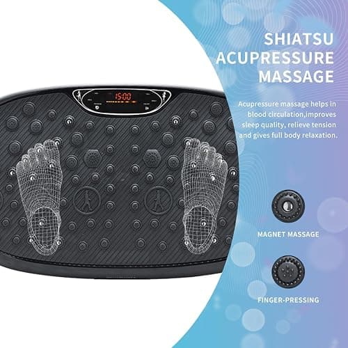 EILISON FitMaxx 3D XL Vibration Plate Exercise Machine - Whole Body Workout Vibration Platform w/Loop Bands - Lymphatic Drainage Machine for Weight Loss, Shaping, Wellness, Recovery thumbnail 5