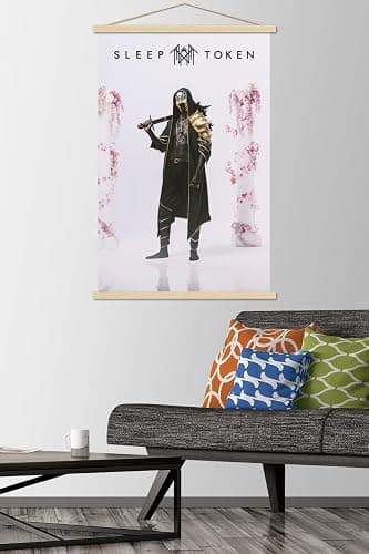 Trends International Sleep Token - Caramel Wall Poster with Magnetic Frame, 34L x 22.4W, Print and Beechwood Hanger Bundle thumbnail 3
