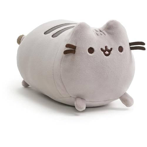 GUND Pusheen The Cat Squisheen Log Plush, Squishy Stuffed Animal for Ages 8 and Up, Gray, 6” - Image 1