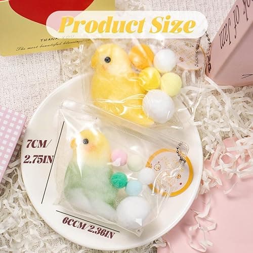 2Pcs Handmade Parrot Squishy Squeeze Toy, Cute Yellow Bird Stress Relief Sensory Fidget Toys, Green Soft Animal Squishies Plushie Toys for Adults Teenage Party Favors thumbnail 4