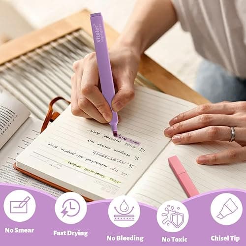 Vitoler Bible Highlighters,8 Colors Cute Highlighters with Chisel Tip for Bible Accessories School Office Supplies thumbnail 4