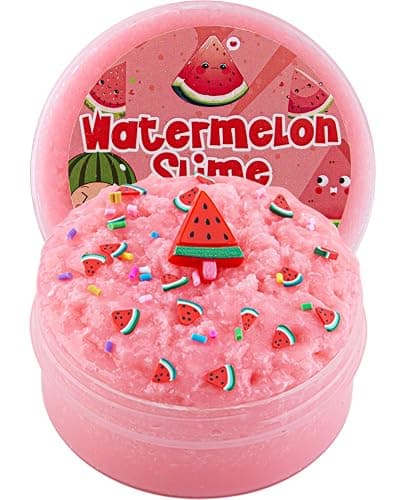 Watermelon Pink Snow Fizz Slime - Non-Sticky Crunchy Slime Sensory Toys for Kids' Parties & Gifts - Image 1