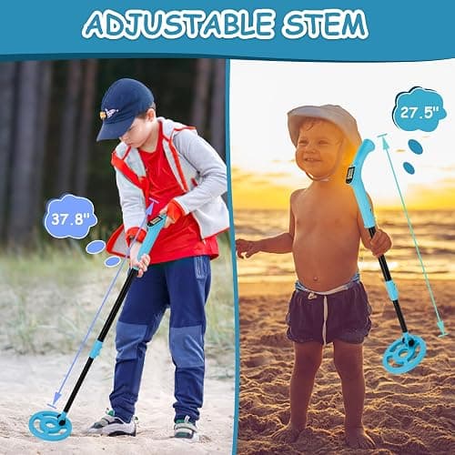 OMMO Metal Detector, Adjustable 27.5”-37.8” Metal Detector for Kids with Intuitive LCD Display, Lightweight Kids Metal Detectors with 6” Search Coil for Exploration Hiking thumbnail 4