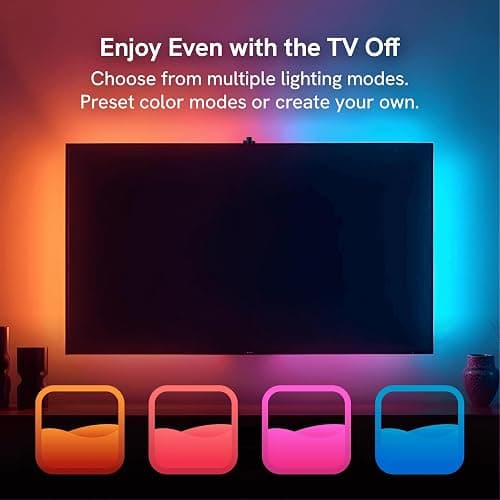Aura TV Backlight Sync to Screen for 55-65 Inch TV, Camera-Based TV LED Backlight, High Color Sync Accuracy, Voice and App Control, RGB LED Strip Light, Immersive TV Lights thumbnail 6