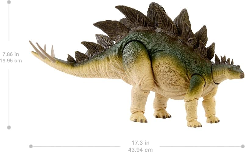 Mattel Jurassic World Hammond Collection Action Figure, Lost World Jurassic Park Stegosaurus, Carnivore Large Dinosaur Toy, Posable Wired Tail thumbnail 3