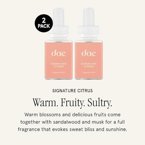Pura & dae Fragrance Refill - Smart Home Air Diffuser - Up to 120-Hours of Luxury Fragrance per Refill - Spring & Summer - 2 Pack, Signature Citrus thumbnail 2