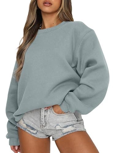EFAN Womens Sweatshirts Oversized Crewneck Y2K Fleece Hoodies Fall Fashion 2025 Teen Girls Cute Winter Clothes Sweater - Image 1