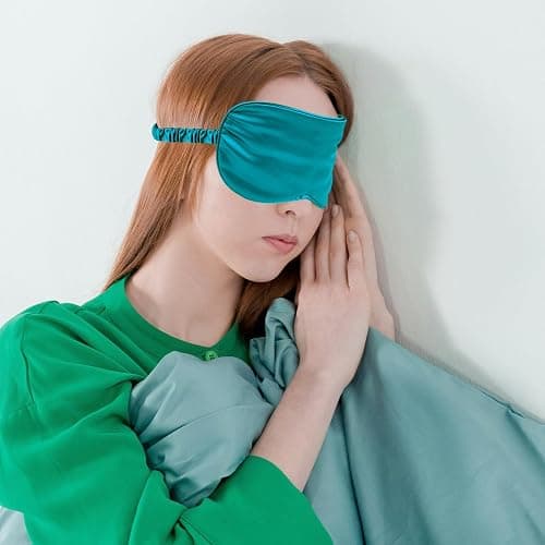 1 Pack Sleep Mask, Silk Eye Mask with Elastic Strap, Breathable Eye Mask for Sleeping,Travel, Girls, Women, Men (Pink) thumbnail 5