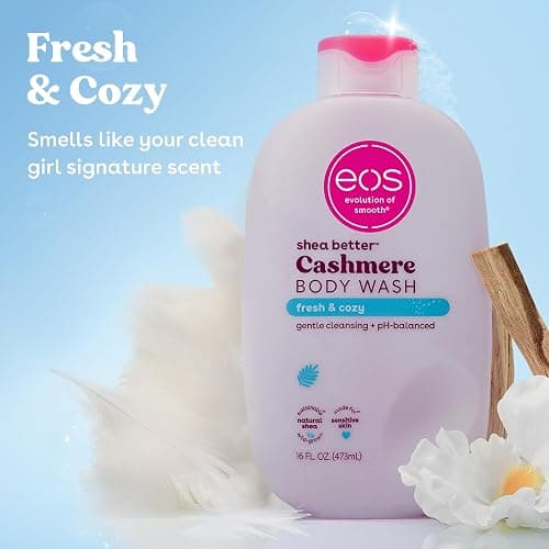eos Cashmere Body Wash – Fresh & Cozy, Moisturizing Body Wash, Creamy Gel Formula, with Shea Butter, Glycerin, Vitamin E, pH Balanced, Sensitive Skin, Vegan, 16 fl oz thumbnail 2