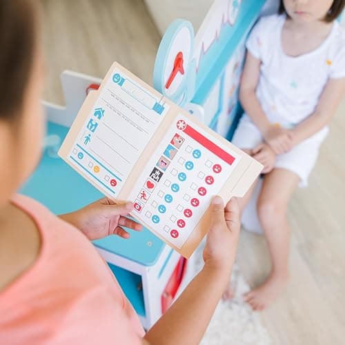 Melissa & Doug Wooden Get Well Doctor Activity Center - Waiting Room, Exam Room, Check-In Area - FSC Certified thumbnail 8