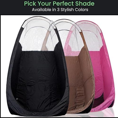 Large Spray Tan Tent – Deluxe Pop Up Tent Portable Tanning Booth with Carry Case – Clear Window for Perfect Spray Tanning – Easy Clean for Home & Salon thumbnail 9