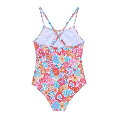 Ewbob Girls One Piece Swimsuit Quick Dry Swimwear with UPF 50+ Crossback Adjustable Straps Beach Bathing Suit for 5-14 Years thumbnail 2